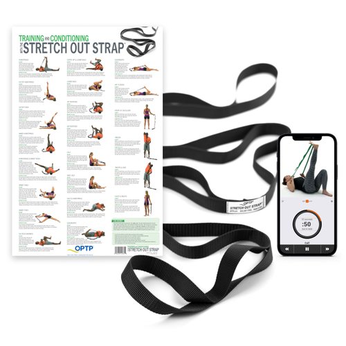 The Original Stretch Out Strap with Exercise Poster – Made in The USA by OPTP – Stretching Strap and Yoga Strap for Stretching, Physical Therapy Exercise and Flexibility (XL)