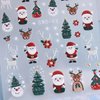 Christmas Nail Art Stickers Decals Santa Xmas Tree 5D Embossed Christmas Nail Decals 4PCS Elk Glove Snowflake Cookie Man 3D Self-Adhesive Christmas Stickers for Nails Manicure Nail Art Decorations