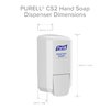 PURELL CS2 Manual Hand Soap Dispenser, White, for 1000 mL PURELL CS2 Healthy SOAP Refills (Pack of 1) - 4131-06