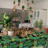 Reptile Birthday Party Supplies for 20 Guests, Disposable Tableware Set Includes Plates, Napkins, Forks, Tablecloth, Jungle Swamp Wilderness Snake Lizard Alligator Turtle Birthday Decorations for Kids