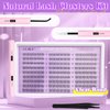 ALICE Natural Lash Clusters Kit Clear Band Wispy Lash Extension Kit Cluster Eyelash Extension Kit 162pcs C Curl 11-13mm Individual Lashes with Lash Glue Bond and Seal and Tweezers DIY at Home
