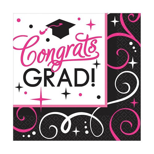 Sparkling Grad Luncheon Napkins (36 Pack)