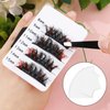 500 Pieces False Eyelash Fans Paper Tape, Double Sided Adhesive Lash Tape Eyelash Fan Tape Holder Lash Sticky Strip Eyelash Extensions Tools Eyelash Extension Storage Tape for Women Girls Eye Makeup