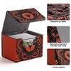 Deck Box for MTG Cards, Trading Commander Deck Case Holds 120+ Sleeved Cards, PU Leather Magnetic Collectible Card Storage Box Fits for TCG Magic Cards (Orange)