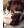 2PCS Hair Barrettes Tortoise Shell French Design Celluloid Rectangle Hair Clips for Women