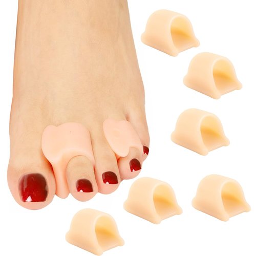 Olivia Samuel Gel Toe Separator,Toe Spacers,Bunion Corrector,Bunion Cushions Pads for Preventing Rubbing & Relieve Pressure,Hammer Toes-Toe Corrector for Men and Women(6 Pack)