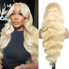 MYDIVA 613 Lace Front Wig Human Hair 13x6 Body Wave 28 Inch Blonde Lace Front Wigs Human Hair 200% Density 613 HD Lace Frontal Wig Blonde Glueless Wigs Human Hair Pre Plucked with Baby Hair