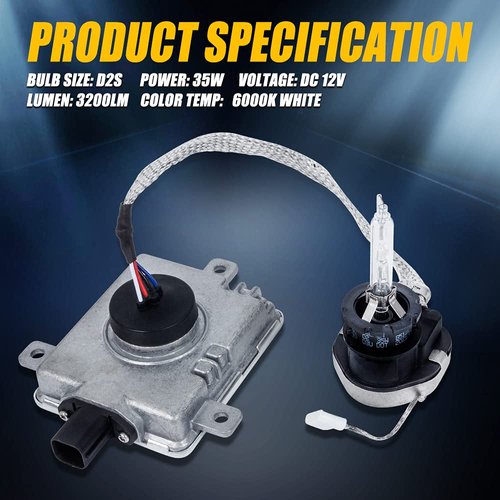 RANSOTO W3T19371 Xenon HID Headlight Ballast Compatible With Acura TL TSX ZDX MDX Honda Accord CR-Z Odyssey Mazda CX-5 CX-9 Mitsubishi Outlander Lancer With Igniter D2S Bulb Replaces W3T16271 W3T15671