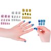 Townley Girl 96 Pcs Glitter-Glamup & Metallic Press-On Nails Artificial Fake False Nails Set for Tweens with Pre-Glue Full Cover Acrylic Nail Tip Kit, Great for Gifts, Parties, Sleepovers and Makeovers