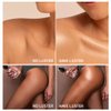 Body Glow Shimmer Body Oil, Shimmering Body Oil Lotion Glitter for Skin Body Highlighter Liquid Luminizer, Natural Body Shimmer Oil Gold Brown Moisturizing Waterproof Women Men Makeup (60ml/2 oz)
