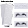 Blulu 50 Pieces Lash Box Internal Glitter Background Paper Rectangle Glitter Cardstock for False Eyelashes Storage Box lashes Case Holder Makeup Cosmetic Container, No Eyelashes Box