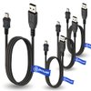 T POWER 4 x pcs Mini-USB Cable for SanDisk, Sony MP3,MP4 Player NWZ NW PMX Sansa Clip,Sanyo GPS EasyStreet,Sony Ericsson Xperia Replacement Spare Power Cord Charging Sync Data Cable