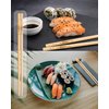 YUNDUOJIA 5 pairs of bamboo chopsticks can be reused, classic healthy high-quality natural bamboo chopsticks, can be washed in the dishwasher, 9.8 inches / 25 cm, (pattern: more than every year)
