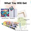 WEMEON Sea Turtle Paint by Numbers Kit for Kids with Framed- Easy Paint by Numbers Kit for Kids Age 4-12, Simple Painting Paint by Numbers for Gift Home Wall Decor(10x10Inch)