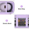 Canboc Hard Carrying Case Compatible with RG35XX H/ RG40XX H Retro Handheld Game Console, Video Gaming Console Storage Box, Mesh Pocket fits Cable, SD Card, Purple (Case Only)