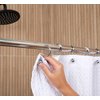 Hermosa Collection Luxury S Shower Curtain Hooks (12-Pack) Hotel Quality Silver Chrome Finish | Bathroom Accessories | Non-Slip Ball End | Easy to Hang