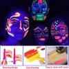 Glow In The Dark Body Paint, 6 PCS Glow In The Dark Under Uv Black Light Sticks Makeup Neon Face Painting Kits For Adult Halloween Festival Accessory Glow Party Supplies