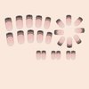 Black French Tip Press on Nails Short Square Fake Nails with Design Black Line False Nails Glitter Glue on Nails Glossy Artificial Acrylic Nail Full Cover Nude Stick on Nails for Women Manicure 24pcs