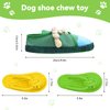 Zhanmai 4 Pieces Dog Shoe Chew Toys Puppy Chew Shoe Dog Chew Toy Sandal Durable Dog Squeaky Mini Sneakers Shoes Decoy Sandal Squeaky Chews Plush Shoes Toys for Dogs