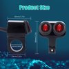 Stylemafia Waterproof Motorcycle ATV 7/8″ Light Bar Switch，Handlebar Double Control Kill Button Switch，Headlight Spotlights Hazard Brake Fog Light ON Off Switches 12v 16A (Red)