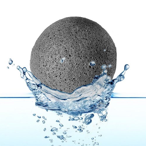 AMAKI SKINCARE Konjac Sponge Facial Cleanser with Added Green Tea and Activated Bamboo Charcoal-Sensitive to Oily and Acne Prone Skin Gentle Face Scrub, Face Sponges for Cleansing and Exfoliating