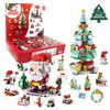 2024 Christmas Advent Calendar 6 IN 1 Santa Claus Christmas Tree Building Blocks Toys 12 Days Countdown Calendar Toys for Kids, Christmas Building Toys Party Favors, Kids Christmas Gifts for Boys & Girls