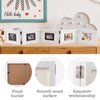 5 Folding Sonogram Picture Frame for Expecting Parents- 4.7" × 6.8" Baby Ultrasound Picture Frame Natural Wood Sonogram Pregnancy Frame Baby First Photo Frame for Pregnant Mom Gifts, Nursery Decor