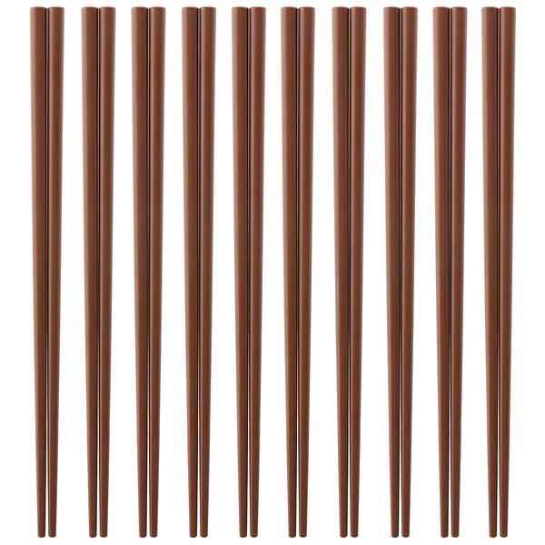 Made in Japan business for 10 Eco chopsticks set meal (dark brown) SPS resin use chopsticks ECO Dishwasher, high temperature and depot support 22.5cm x 3mm angle (chopsticks point) Eco Friendly sps resin Chopsticks (japan import)