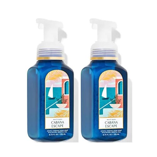 Bath & Body Works Bath and Body Works Cabana Escape Gentle Foaming Hand Soap 8.75 Ounce 2-Pack (Cabana Escape) 17.5 Ounce