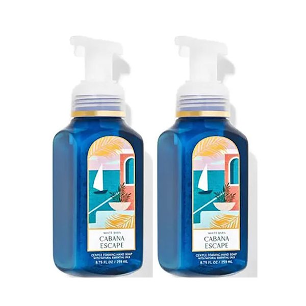 Bath & Body Works Bath and Body Works Cabana Escape Gentle Foaming Hand Soap 8.75 Ounce 2-Pack (Cabana Escape) 17.5 Ounce