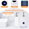 Massage Oil Warmer, Professional Electric Lotion Warmer Bottle, Digital Display, Rapid Heating, Automatic Massage Oil Heater for Home Pro Salon Spa Massage (White)