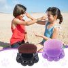 2pcs Sunscreen Applicator for Kids, Sunblock Buddy Brush Sun Lotion Applicator Portable Travel Foundation Sun Cream Brush Set with Protective Case for Children Body Makeup (Purple, Brown)