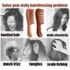 Wooden Wide Tooth Comb for Women Men, Anti-static Detangling Hair Comb for Curly Fine Straight Wet Dry Hair, Natural Sandalwood Styling Comb