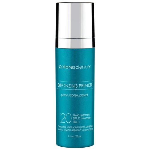Colorescience Bronzing Primer SPF 20, Water Resistant Mineral Sunscreen, Broad Spectrum SPF 20 UVA/UVB Skin Protection, 1 Fl Oz (Pack of 1)