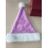 Ankelesz Santa Hat, Xmas Hat for Adults, Touch Soft Velvet Thickened Santa Hats for Christmas New Year Party Supplies (Purple)