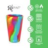 Silipint Silicone Pint Glasses, Unbreakable, Reusable, Durable, and Shatterproof 16-Ounce Silicone Cups for Parties, Sports, and Outdoors, Mountain Marble, Pack of 4