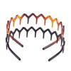 2pcs YAFIYG Zigzag Headband Plastic Wavy Tooth Sharks Tooth Hair Comb Headband for Women's Girls Men Hair Accessory(1 Black Color+1 brown)