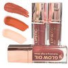 Phoenix Beauty Lip Trio: Smudge-Proof Long Stay Matte Lipstick, Vibrant Lip Gloss & Hydrating Lip Oil; Jojoba Oil; Vitamin E; Holiday Gift; Premium Lip Care & Color Set; Warm Nude (Peach Sorbet)