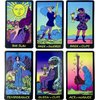 XIMIGEYEFU 78 Original Designs neon Colors Tarot Cards ，Tarot Cards for Beginners，Tarot Cards with Meanings on Them