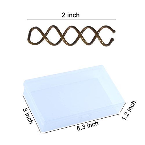 Spiral Bobby Pins Brown with Storage Tin, 20 Pcs Spin Pins for Hair (2 Inch), Premium Spiral Hair Pins for Buns, Non Scratched Twist Screw Hair Pins for Women Girls and Kids