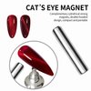 MAYCHAO 15ML Cat Eye Gel Nail Polish 1Pc Burgundy Gel Polish with Magnet Soak off Holographic Magnetic Nail Polish for Nail Art Manicure Salon DIY at Home, 0.5 OZ