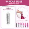 Hasakhi Acrylic Nail Clipper with 10Pcs Magnets Nail Cutters for Nail Tips False Nail Clippers Nail Art Tool Stainless Steel Nail Clipper for Home Salon Nail Art (Rose)