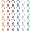 SAMLOO 30pcs Mini Aluminum Carabiner Spring Clip 2" Snap Hook Keychain for Outdoor Camping Hiking Fishing Traveling Backpack Bottle