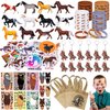 Winrayk 110Pcs Horse Birthday Party Favors Supplies Non-Woven Gift Bags Horse Figurine Make Your Own Stickers Horse Gifts Toys Kids Western Cowboy Cowgirl Animal Horse Birthday Party Supplies Decor