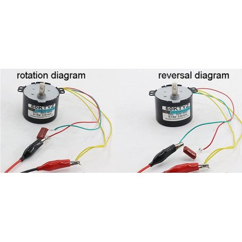 Bringsmart 50KTYZ 110V 10rpm AC Synchronous Motor CW/CCW Gear Motor Low Noise Slow Speed Reducer Motor for Barbecue Motor
