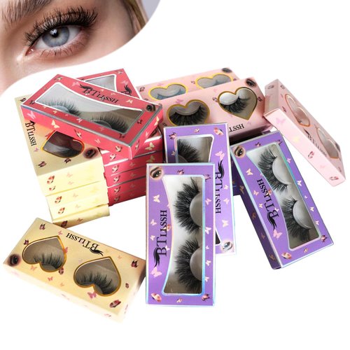 24 Pairs Cross Fluffy False Eyelashes 4 Style Natural Look Volume Lashes Handmade Full Strip Dramatic 3D Lashes Makeup At home