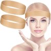 Quizzhe 2PCS Silicone Headband Transparent Fix Wig Grip Band Non Slip Comfort Natural Wig Grip Elastic Sport Yoga Headbands to Hold Wig Grip Cap for Womens (Style5)