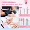 SAVILAND Portable Nail Drill Professional: 40000 RPM Upgrad E File 2024 Digital Pro Electric Cordless Fast Remover Anti-Shaking | Manicurist Nail Salon Superior Compactible for Acrylic Nails