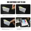 QUTHZZHY Sublimation Ink Cartridges, Empty Refillable Ink Cartridges Compatible with WF-7720 WF-7710 WF-7620 WF-7610 WF-7210 WF-7110 WF-3620 WF-3640 Printer, 4 Pack Replacement Ink Cartridges