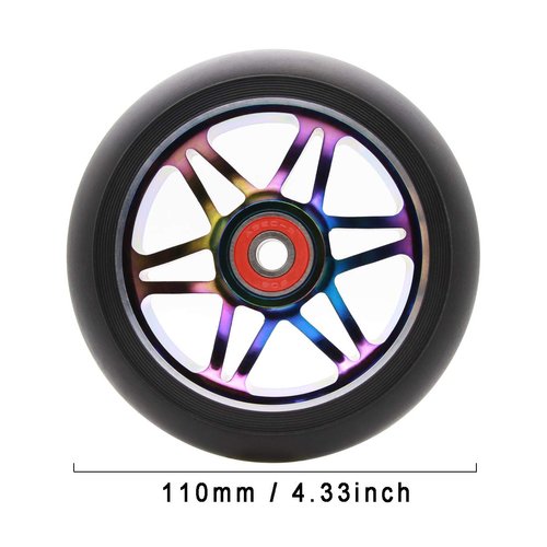 Z-FIRST 2Pcs 110mm Pro Scooter Wheels with ABEC 9 Bearings Fit for MGP/Razor/Lucky Envy/Vokul Pro Scooters Replacement Wheels …